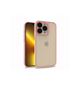 Apple iPhone 13 Pro Uyumlu Kılıf Zore Flora Kapak (Rose Gold Altın)