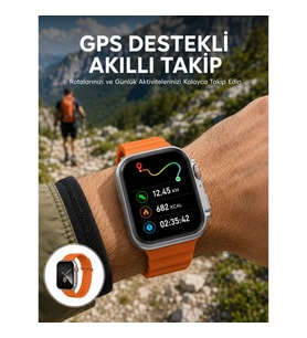 Mey İthalat® Yeni Nesil Çağrı Cevaplayabilen 47 MM Titreşimli Çok Fonksiyonlu Akıllı Saat Yeni Nesil