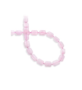 Pembe Kuvars Doğal Taş Yassı Kare Kesim 8x12mm Dizi