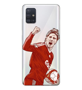 Samsung Galaxy A51 Uyumlu Fernando Torres Desenli Şeffaf Telefon Kılıfı