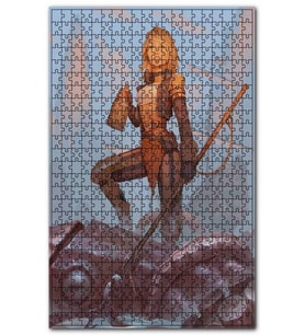 Cakapuzzle Susayan Animasyon Savaşçı Kadın Puzzle Yapboz MDF (Ahşap) (120 Parça)