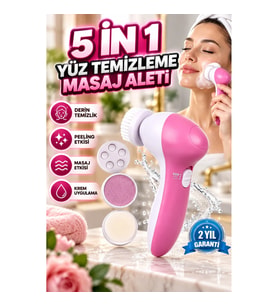 5 Başlıklı Yüz Bakım ve Masaj Aleti – Temizleme, Peeling ve Krem Uygulama