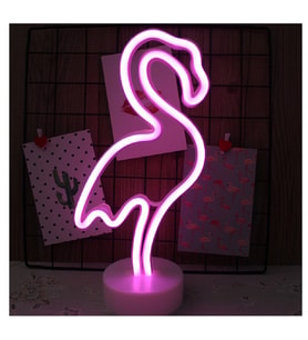 Livava Flamingo Neon Lamba, Pembe, 30x20