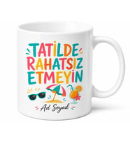 Tatilde Rahatsız Etmeyin Yazılı Komik Kupa Bardak Esprili Hediye