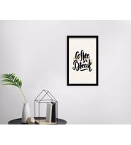 BK Home Coffee Tasarımlı Dekoratif Ahşap Siyah Çerçeveli Tablo-45