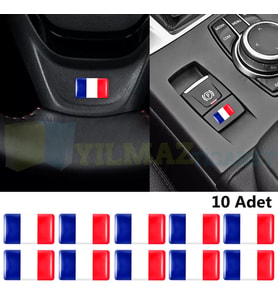 Renault Peugeot Citroen Fransa Direksiyon Jant Vites Torpido Damla Etiket Silikon Oto Sticker 18x11mm