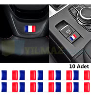 Renault Peugeot Citroen Fransa Direksiyon Jant Vites Torpido Damla Etiket Silikon Oto Sticker 18x11mm