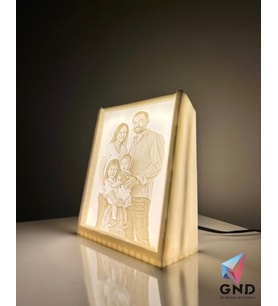 Kişiye Özel 3D Baskı Fotoğraf - Işıklı Çerçeve