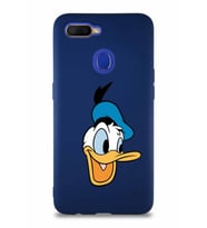 Oppo A5S Soft Premier Kapak Donald Duck-A Tasarımlı Silikon Kılıf - Lacivert (Şeffaf)