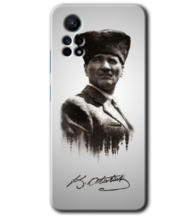 Redmi Note 12 Pro 4G Kılıf HD Desen Baskılı Kılıf - Mustafa Kemal Atatürk