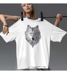 Kurt Dijital Baskılı Unisex Tshirt, Günlük Kullanıma Uygun Pamuklu Regular Tshirt