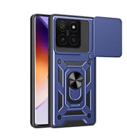 Lexroo Xiaomi 14T Pro Kılıf Magnetik Standlı Kamera Korumalı Sürgülü Vega Kılıf - Mavi