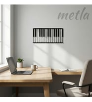 Metla Metal Piyano Tuşları Modern Metal Duvar Tablosu Müzik Odası Stüdyo Salon Dekorasyonu