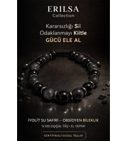 Sertifikalı Obsidyen İyolit Su Safiri Bileklik - 8 mm Doğal Taş Terahertz Aparatlı El Yapımı (Çok Renkli)