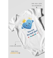 You are the best dad Kısa Kollu Bebek Body %100 Pamuk