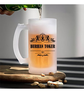 Erkek Sevgiliye Hediyelik İsimli Bira Bardağı