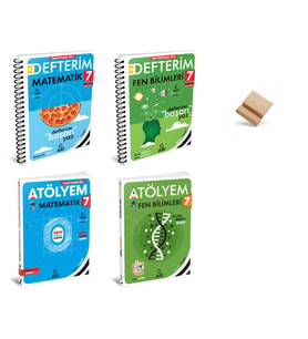 Arı 7. Sınıf 2027 Maarif Matematik ve Fen Bilimleri 4lü Set Defterim + Atölyem + Telefon Standı