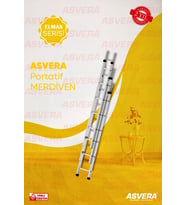3X2=6 METRE 3 PARÇALI ALÜMİNYUM MERDİVEN (Gri)