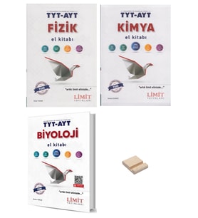 Limit TYT AYT Fizik Kimya ve Biyoloji El Kİtabı 3lü Set+ Telefon Standı