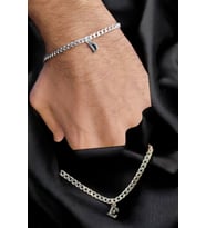 925 Ayar Gümüş 3.5 mm Gurmet Harfli Bileklik