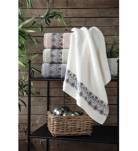 PUPİLLA JAKARLI PENYE HAVLU 50*90 PAVİYA (4 adet)