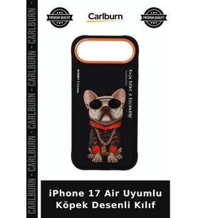 iPhone 17 Air Uyumlu Köpek Desenli Kılıf Köşe Korumalı Aksesuar Gözlüklü
