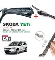 Skoda Yeti Ön ve Arka Silecek Süpürgesi Takımı 2009-2016