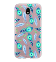 PrintiFy Samsung Galaxy J7 Pro ile Uyumlu 1mm Slim Fit Nazar Boncuğu 3 Baskılı Şeffaf  Kılıf