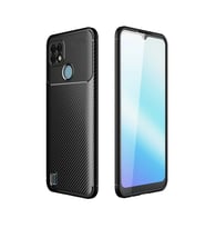 Mey İthalat® Realme C21 Kılıf Auto Focus Karbon Kapak - Siyah