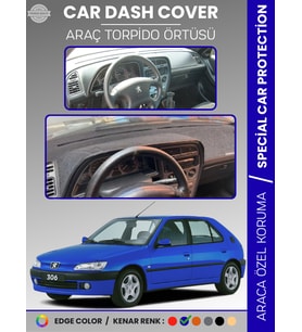 PEUGEOT 306 (1997-2002) Torpido Örtüsü Ön Göğüs Koruma Torpido Koruma Birebir Uyum Kaymaz Özel Kesim