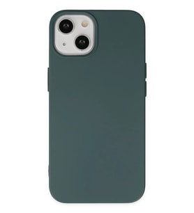 Newface Apple iPhone 14 Plus Kılıf Nano içi Kadife Silikon - Koyu Yeşil