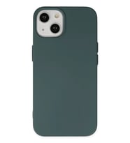 Newface Apple iPhone 14 Plus Kılıf Nano içi Kadife Silikon - Koyu Yeşil