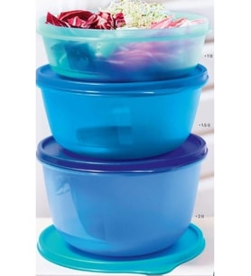 Tupperware Mucize Şekerler Mavi 3'Lü Set 2 Lt + 1,5 Lt + 1 Lt