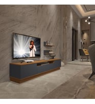 Decoraktiv Trendstyle 4S Mdf Tv Ünitesi Tv Sehpası - Ceviz Antrasit (Antrasit - Ceviz)