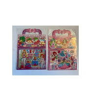 Prenses Giydirme Sticker Yapışkanlı Eğitici Oyuncak 2 Adet Birden Model 1