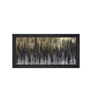 Soyut Şekiller Motifli Kanvas Tablo 50 x 70 cm Siyah Çerçeve