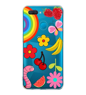 PrintiFy Oppo A5S  ile Uyumlu 1mm Slim Fit Water Color 5 Baskılı Şeffaf  Kılıf