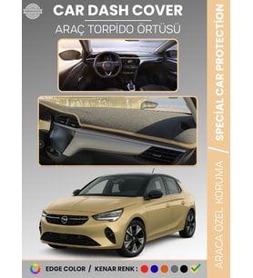 OPEL CORSA F (2019+) Torpido Örtüsü Ön Göğüs Koruma Torpido Koruma Birebir Uyum Kaymaz Özel Kesim