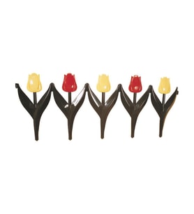 Omnipazar SY-5996 Lale Plastik Bahçe Çiti 30x75 cm 4'lü Set Sarı-Kırmızı