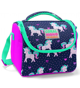 Coral High Kız Çocuk Mor Pembe Unicorn Okul Beslenme Çantası - Isı Yalıtımlı
