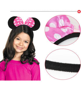 Pembe Fiyonklu Minnie Mouse Tacı Mini Kulak