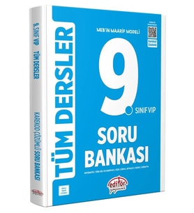 Editör Yayınları 9. Sınıf VIP Tüm Dersler Soru Bankası Yeni