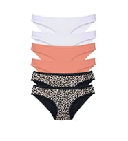 Mulvxbrf Brf02 6 Adet Likralı Kadın Slip Külot Leopar Beyaz Pudra (Mulvix)