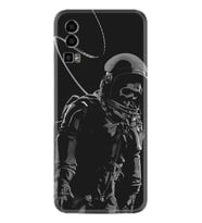 General Mobile GM 23 Kılıf Silikon Desen Özel Seri İskelet Astronot 1613