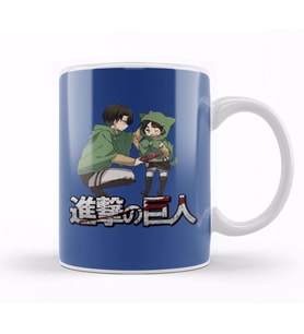 Anime Little Eren Big Levi Kupa Bardak Porselen