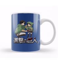 Anime Little Eren Big Levi Kupa Bardak Porselen