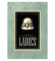 Wc Ladies Tabela Retro Vintage Ahşap Poster