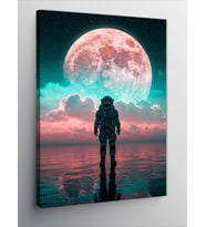 Kanvas Tablo Ayışığında Astronot