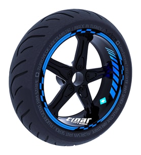 Azur Mavi Moto GP İç Dış Jant Şeridi Takım Sticker Çınar Extreme
