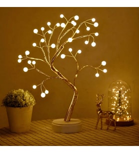 Işıklı Ağaç İnci Led Dekoratif Masa Üstü Led Işık